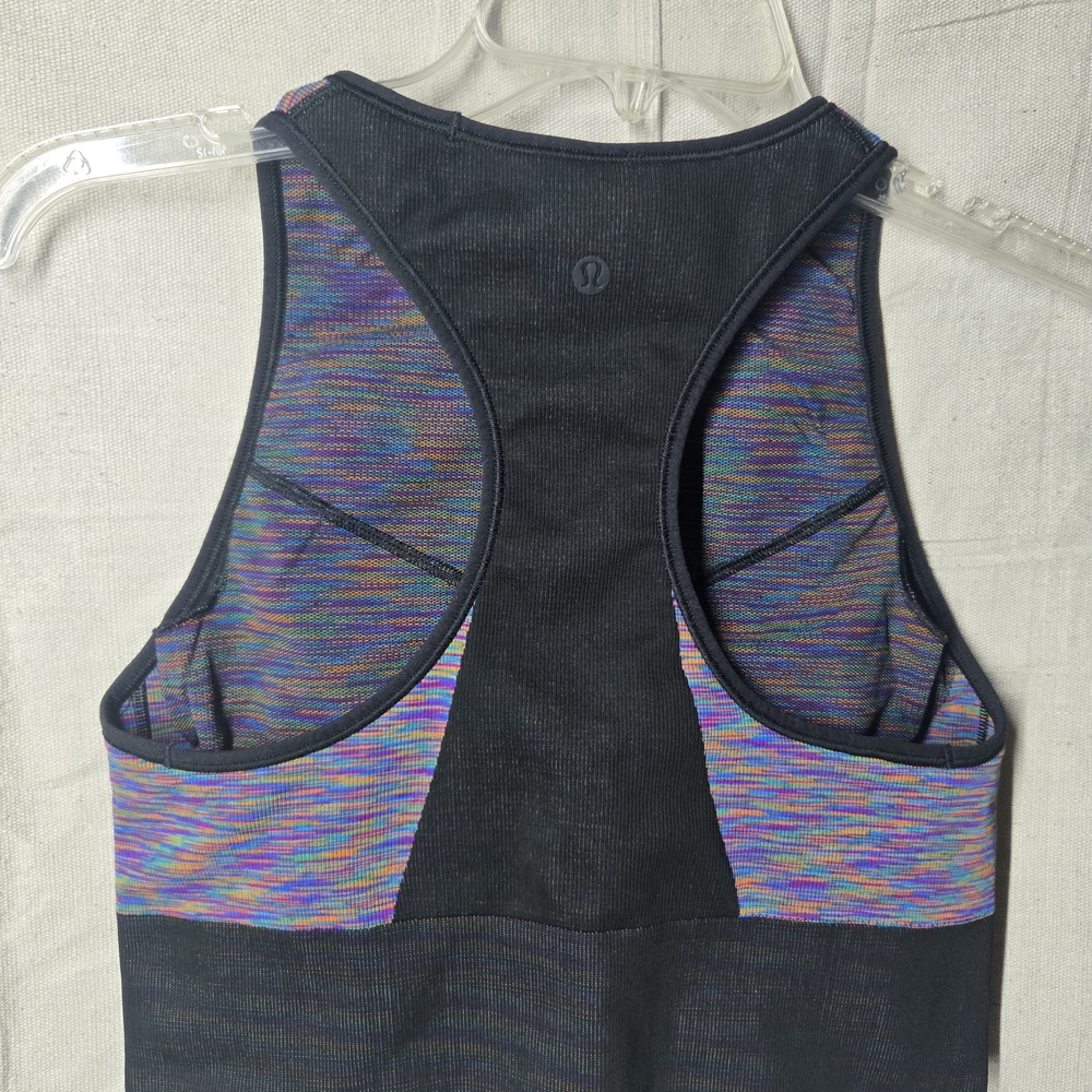 lululemon athletica Black with Rainbow Accents Sports Bra